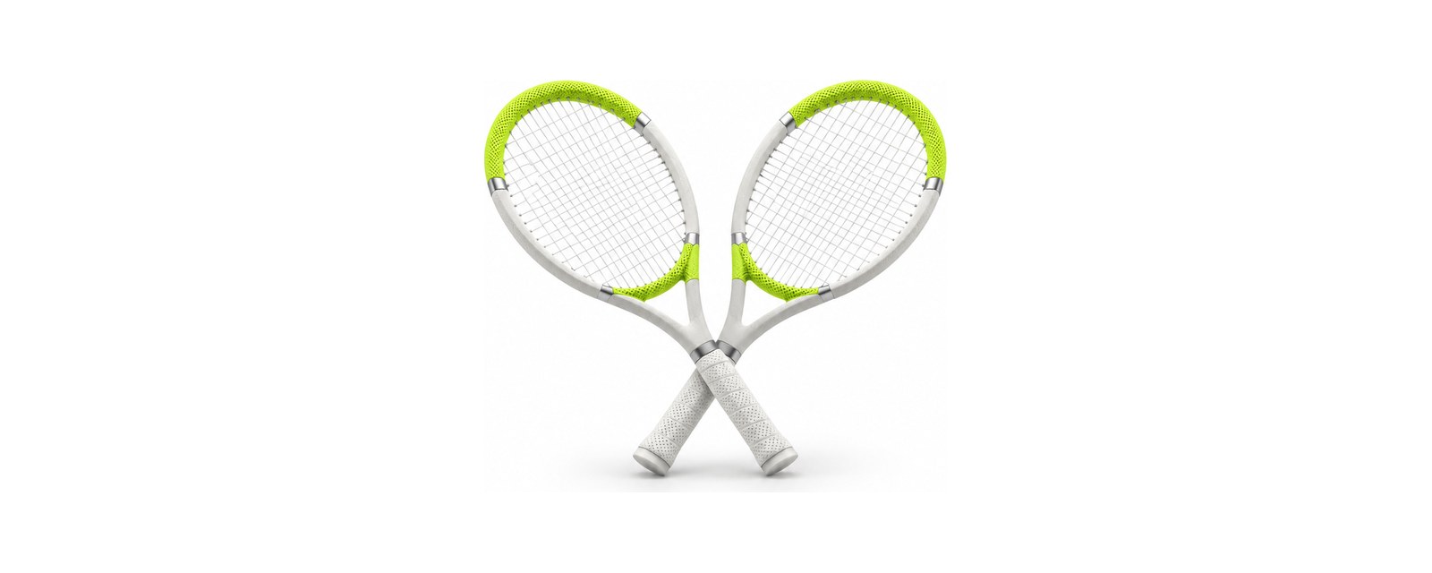 deux raquettes de tennis croisées